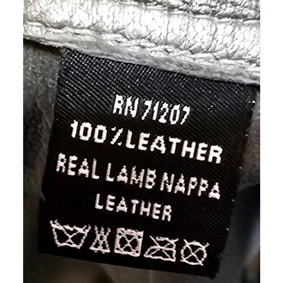 JEnvie New York Silver Perforated Leather Jacket L Lightweight Stylish Outerwear - Picture 8 of 9